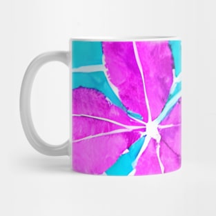 Pink and Teal Floral Pattern Mug